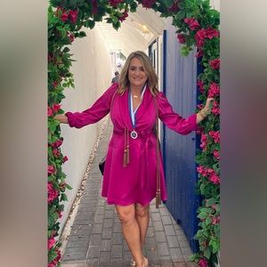 Vince Camuto  pink wrap dress 6